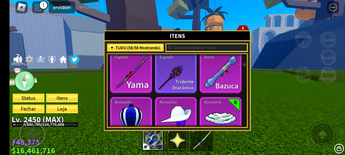 CONTA BLOX FRUITS TODAS AS ESPADAS E - Roblox - Outros jogos Roblox - GGMAX