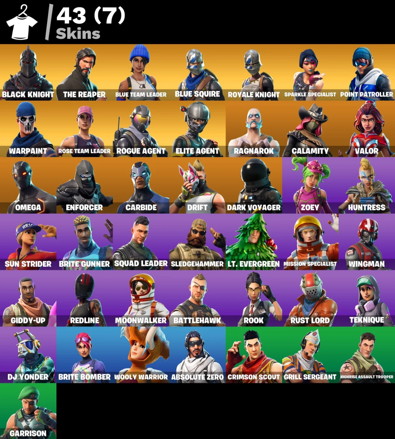 99 skins - STW OG - S5 Full - Verve - Fortnite - Contas Fortnite