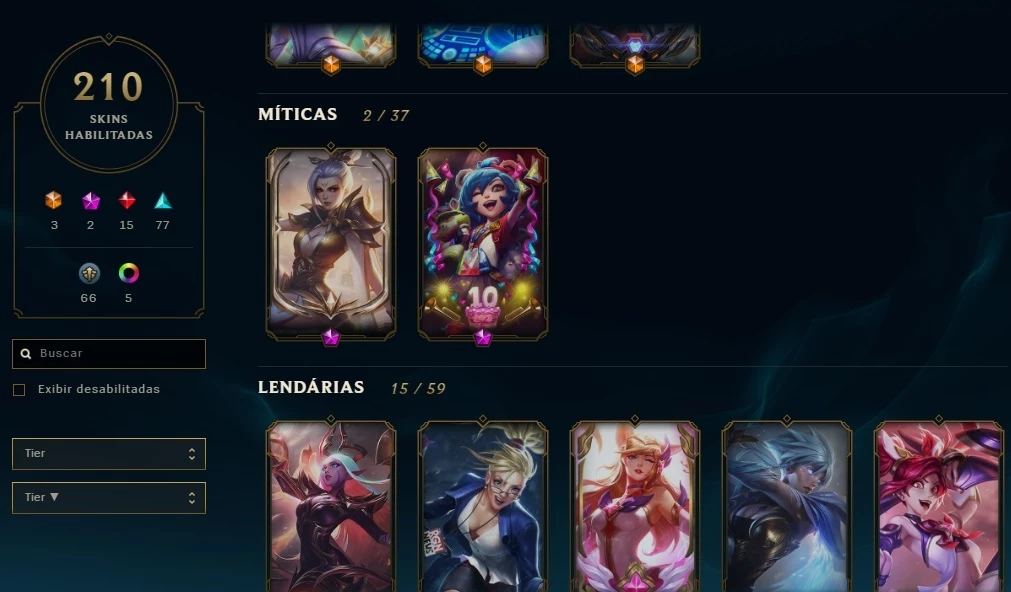 Conta Lol Goldv Com 104 Champs 33 Skins (Todas Da Nidalee) - League Of  Legends - DFG