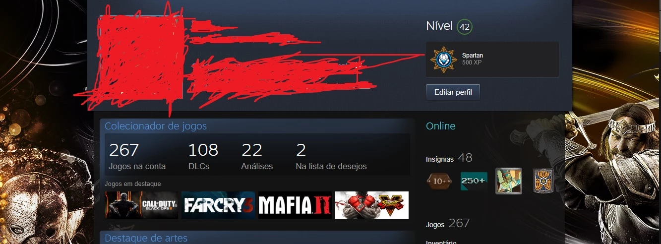 Conta Steam Level 42, + De 260 Jogos + Conta Uplay - DFG