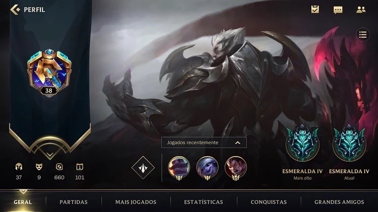 Conta Mestre 60% Win Rate, 7 Vitorias Pro Gm - League Of Legends