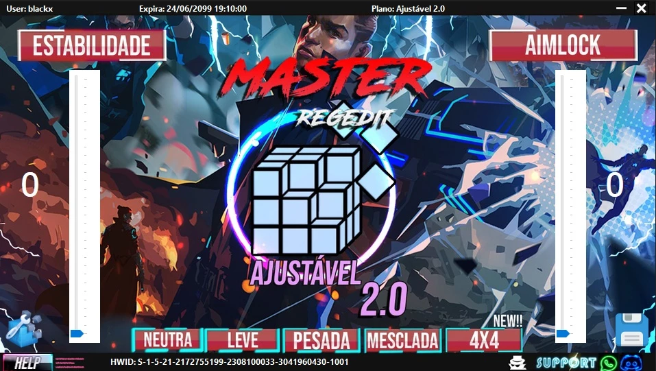 Regedit Ajustável 3.0 - Tempo Real - Free Fire - No Recoil - DFG