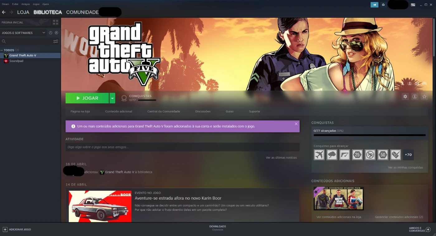 Gta V Online Pc - Conta Steam 552Millhões + Lvl200 - DFG