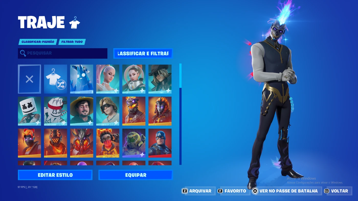 Conta Fortnite Fundador +300 Skins - DFG