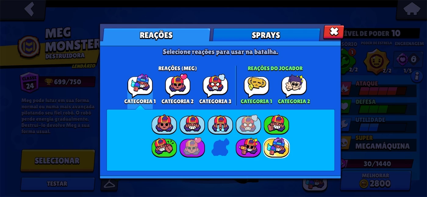 Brawl Stars 80 Gemas - Rei dos Coins