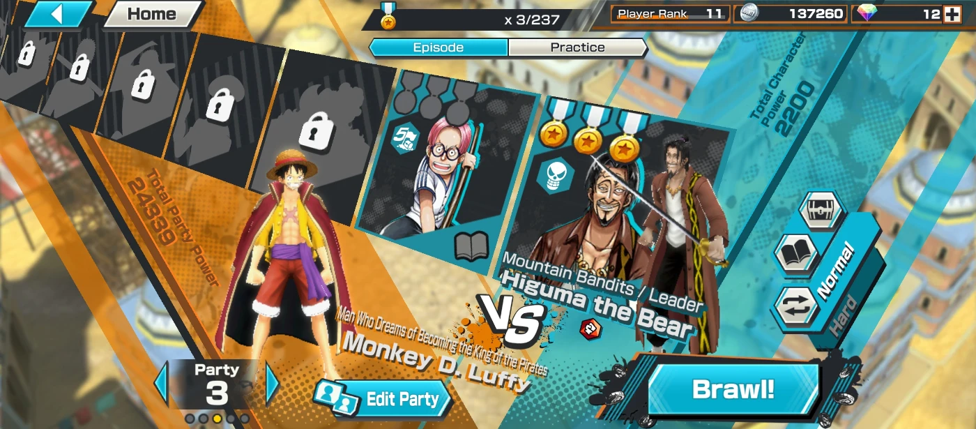 One Piece Bounty Rush Account 2ex | Luffy Ex & Shanks v3 Ex