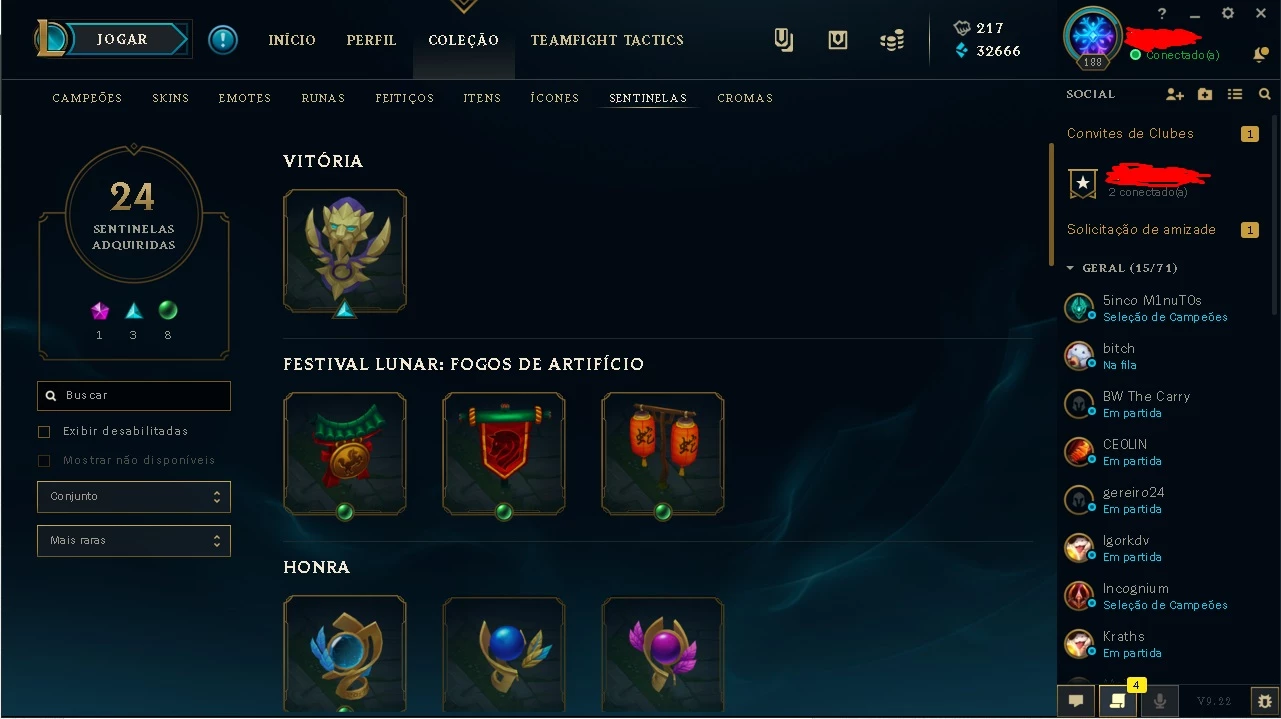 Conta Lol Tier Mestre, 213 Skins - League Of Legends - DFG