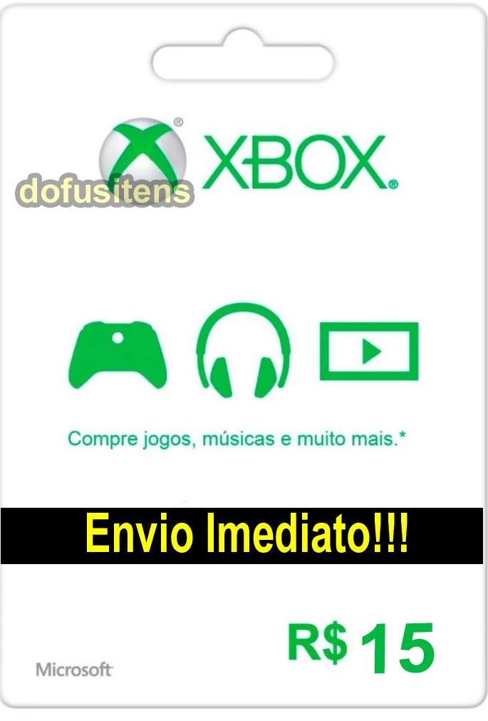 Gift Card Microsoft Xbox 100 reais - Envio Imediato - Gift Card Online