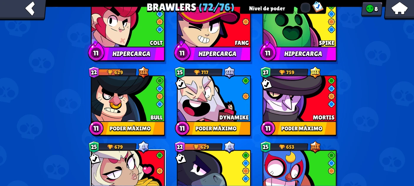 Conta Do Brawl Stars Completa, Com 72 Personagens E Varias S - DFG