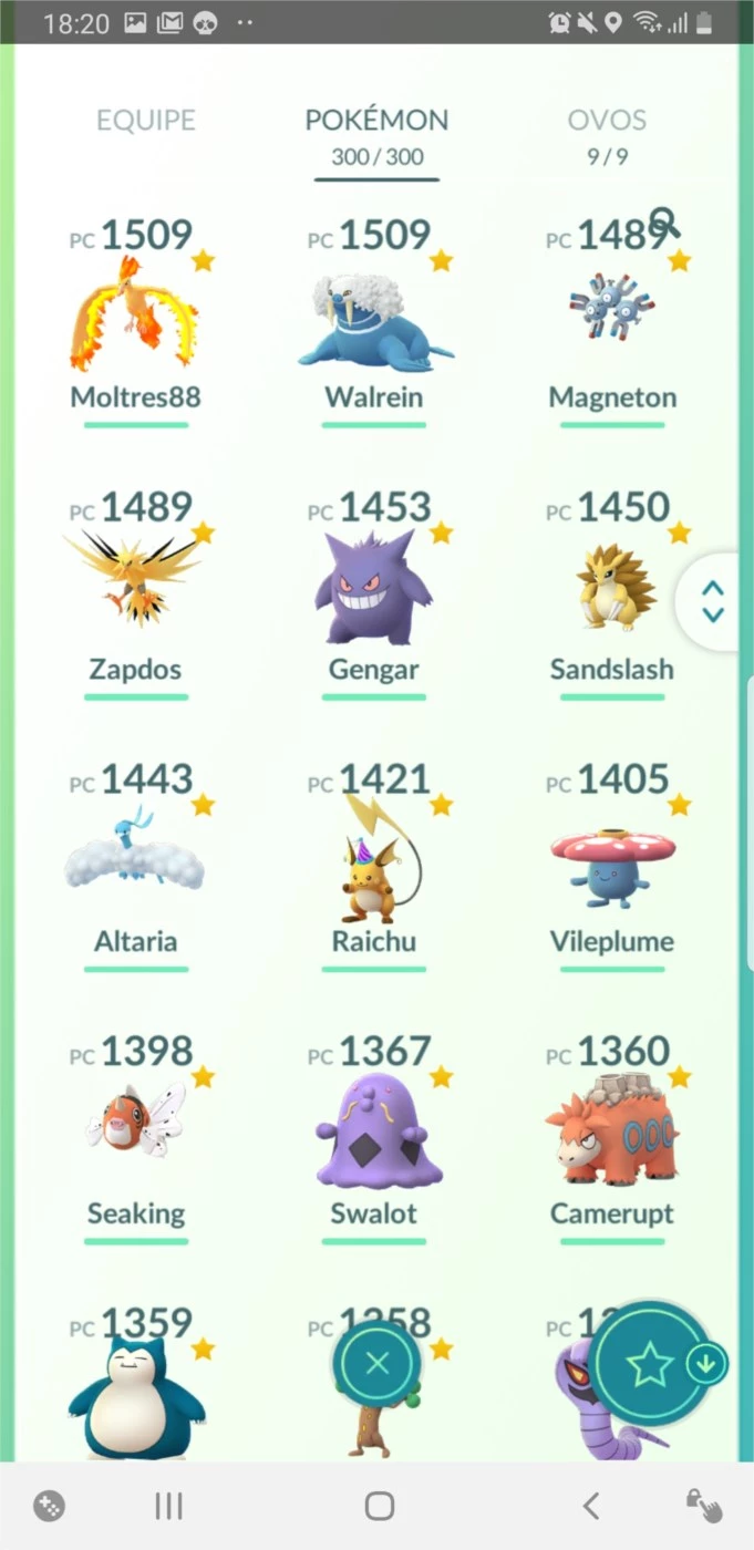 10 Pokemons Raros Aleatórios / Cp Bom - Pokemon Go - DFG