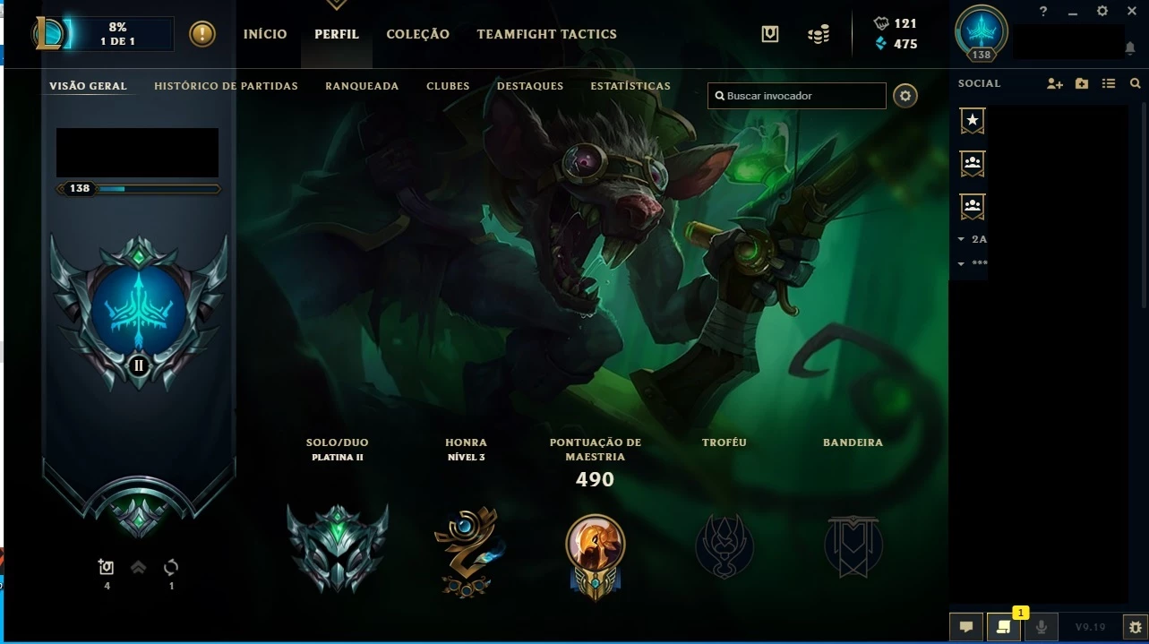 League of Legends | Conta League of Legends Platina 1// 115