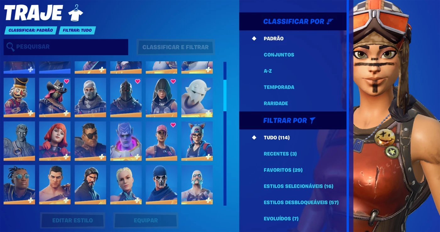 Conta Fortnite Renegade Raider +145 Skins E Muito Mais - DFG