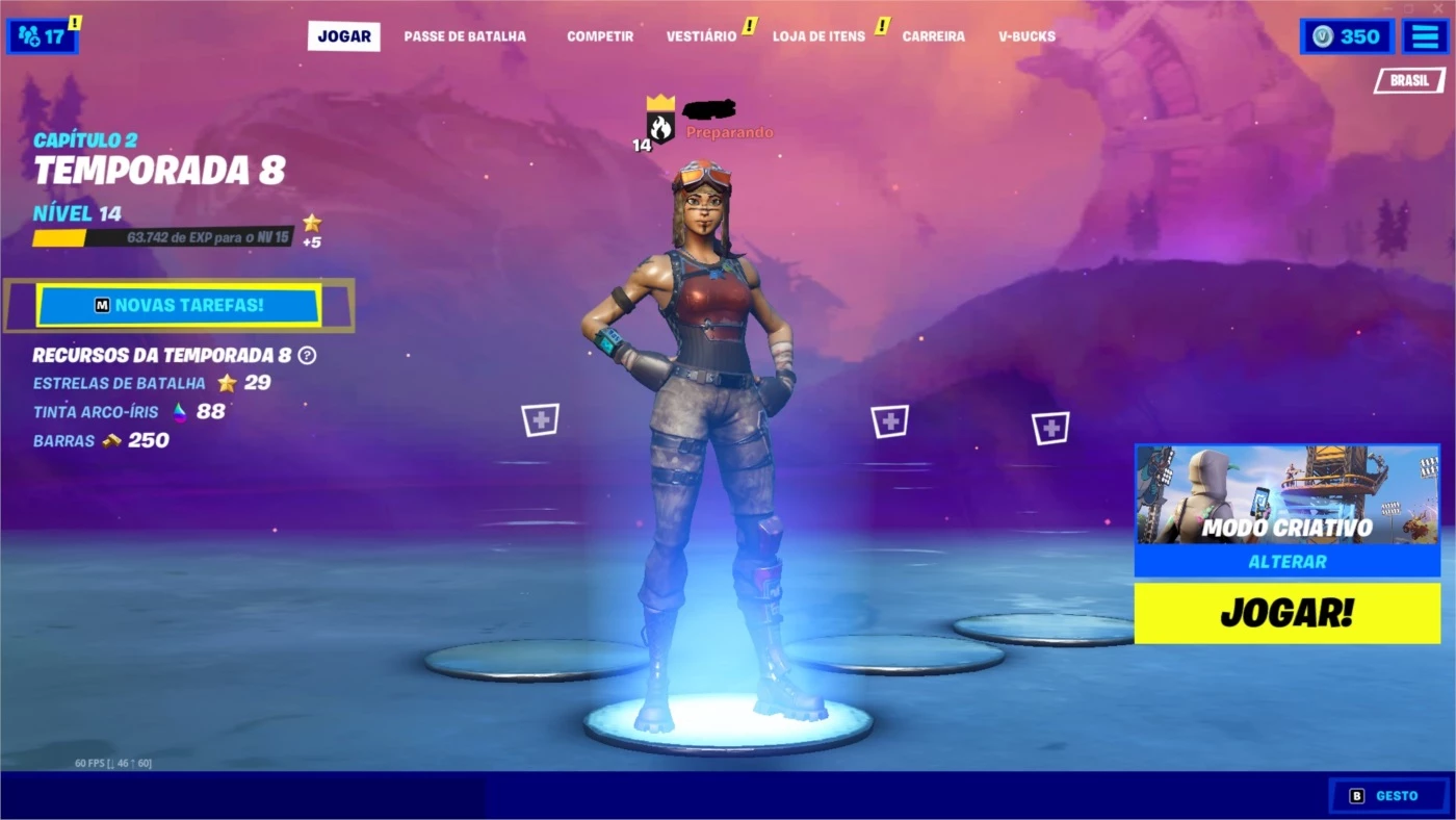 Conta Fortnite Renegade Raider +145 Skins E Muito Mais - DFG