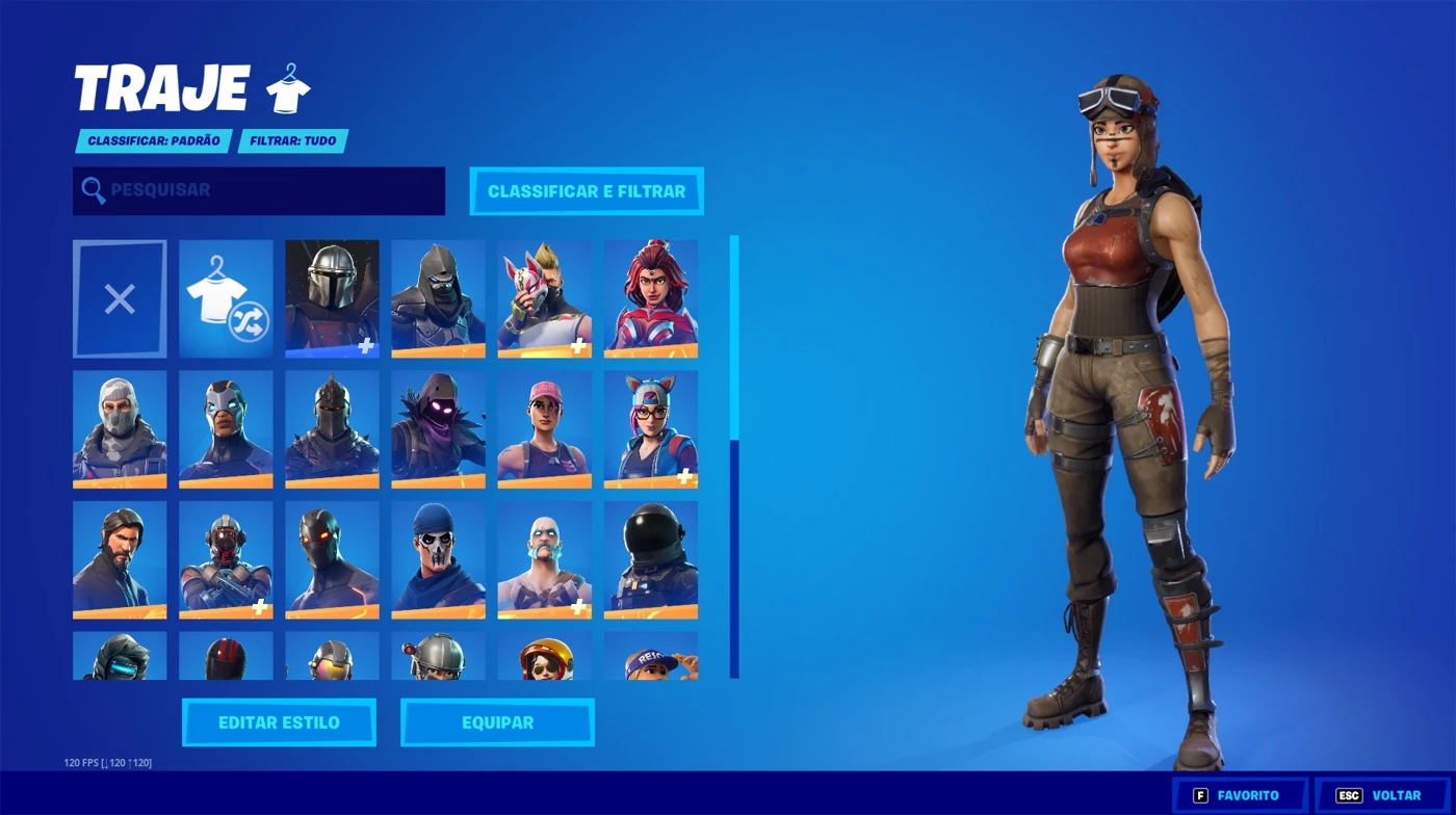 Conta Fortnite Renegade Raider +145 Skins E Muito Mais - DFG