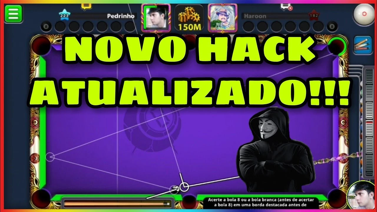 HACKER DE MIRA E TABELAS NO 8 BALL POOL 