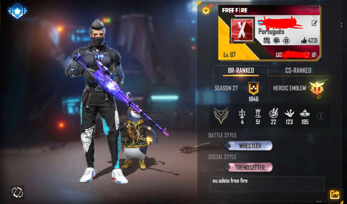 NOVA SKIN DO RANK DE TOKEN DE GRAÇA, GOLA ALTA PRETA, CALÇA ANGELICAL -  ATUALIZAÇÃO FREE FIRE 