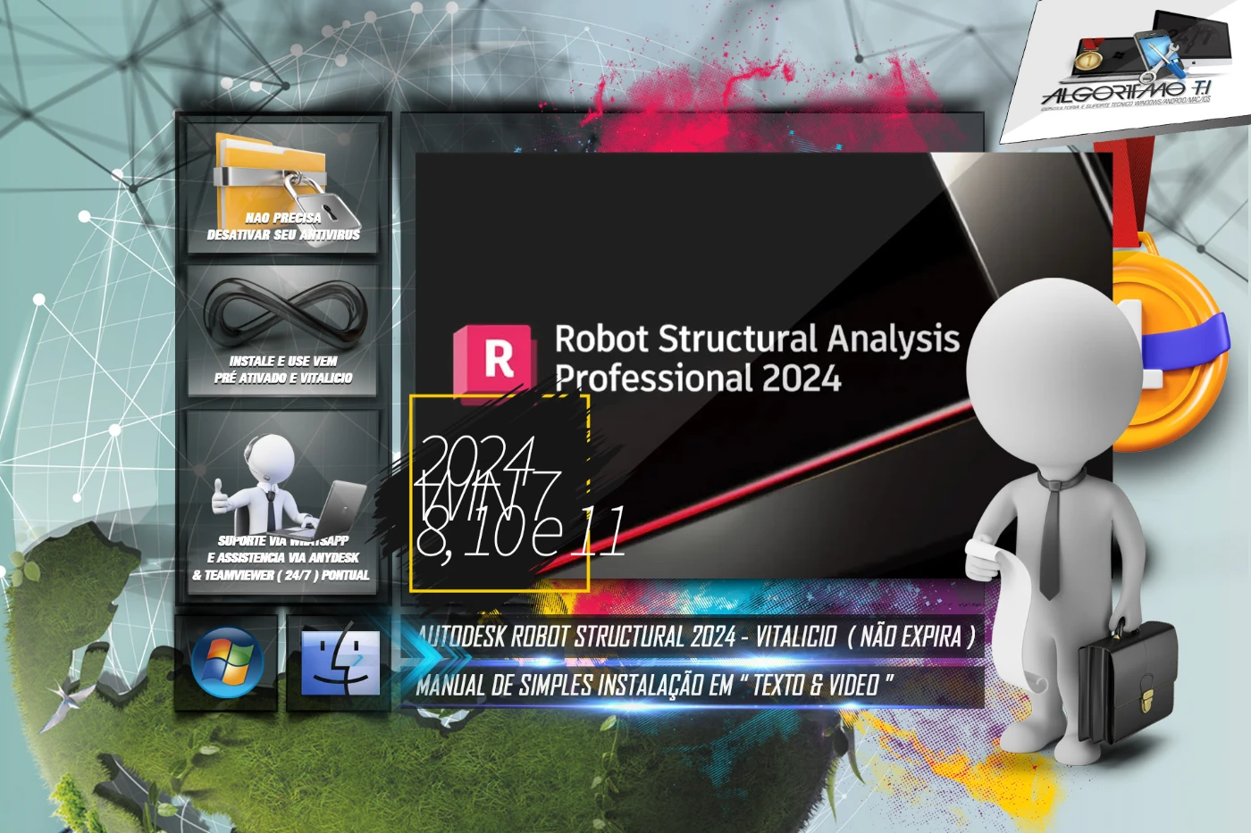 Autodesk Robot Structural 2024 Vitalicio ( Windows ) Softwares E