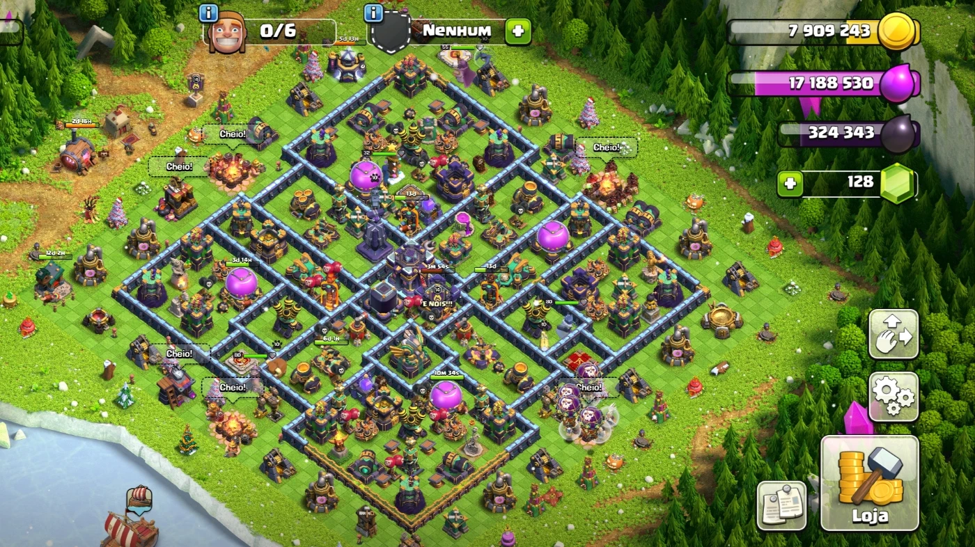 CV 15 95% FULL / 4 Bilhetes Dourados - Clash of Clans - GGMAX