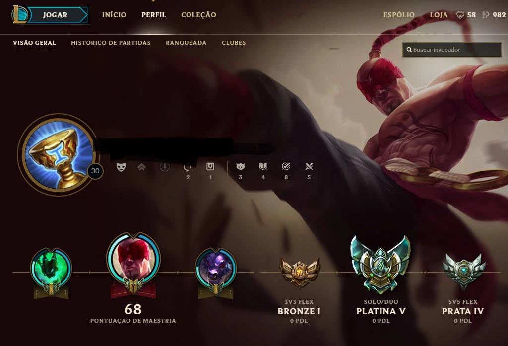 Conta De League Of Legends Gold V Com Todos Os Campeões Lol - DFG