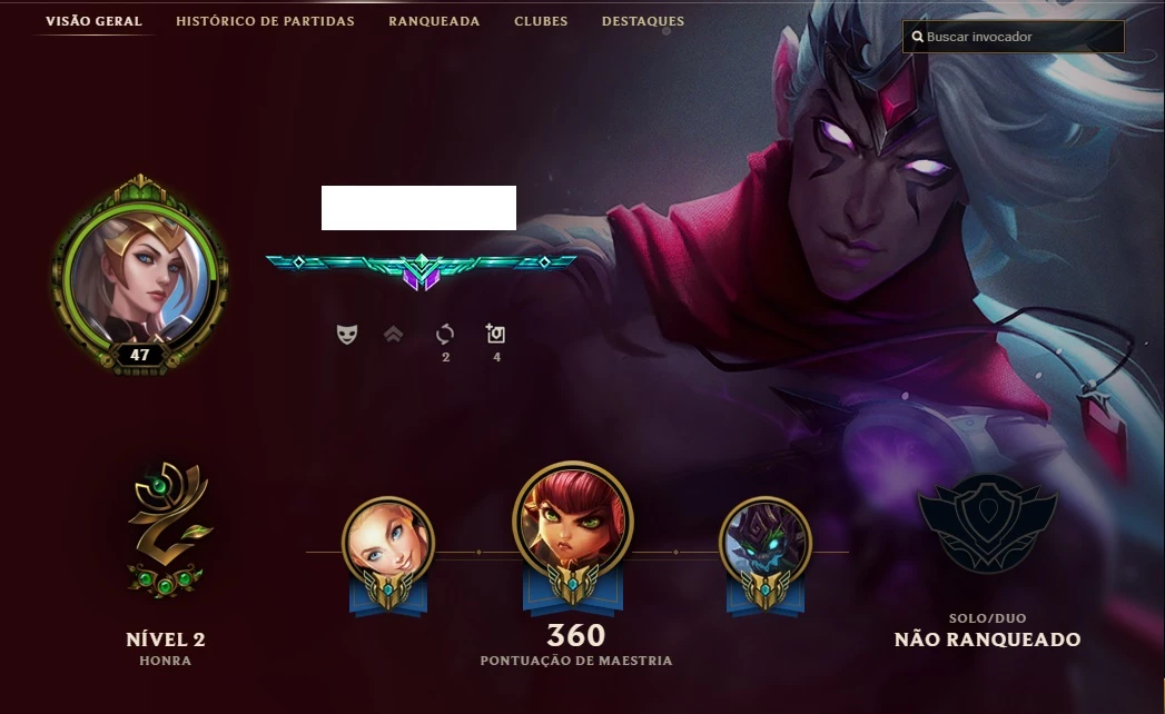 Conta Lol Mestre 45 Campeões lvl 47 com - League of Legends