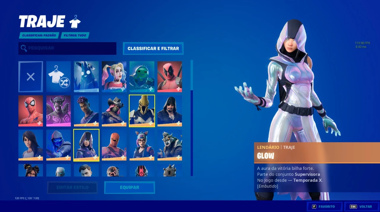 Conta Fortnite + Epic Games Com Ikonik E Glow Desde Temp 4 - DFG