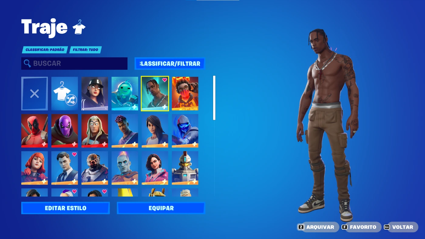 Conta de Fortnite (Travis Scott, Etc), Jogo de Videogame Nunca Usado  80629232