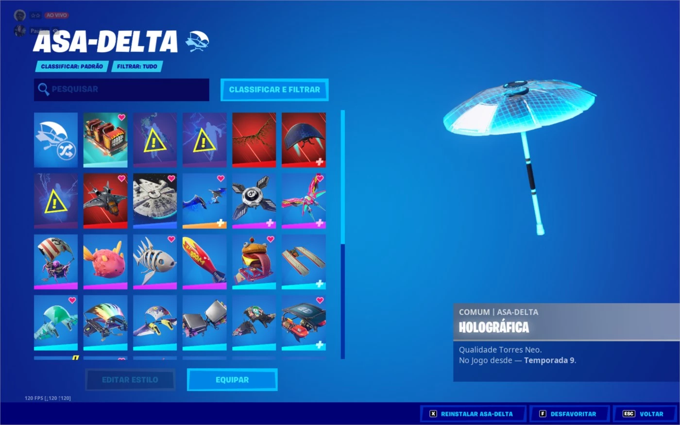 Mochila holografica online fortnite