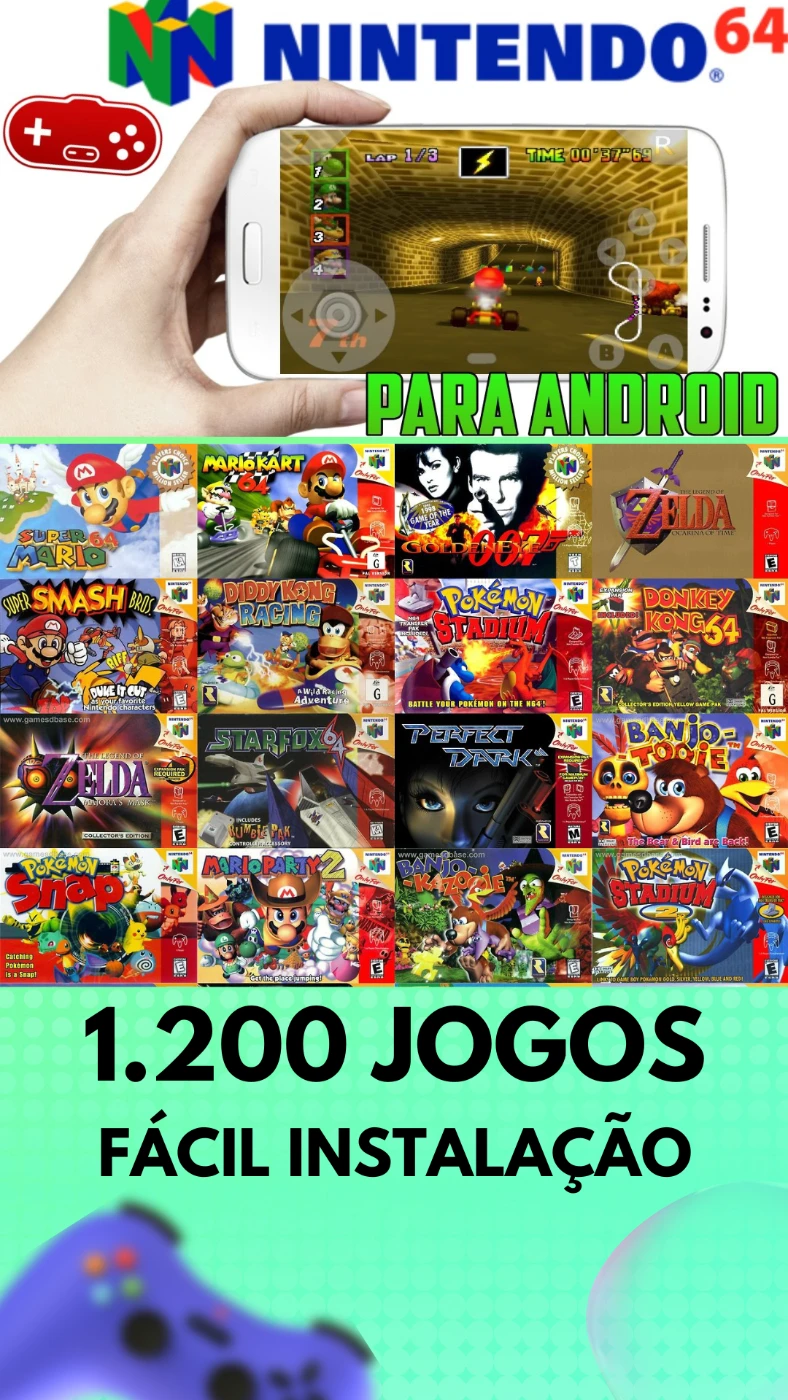 Emulador Nintendo 1,200 Jogos Para Android - Others - DFG