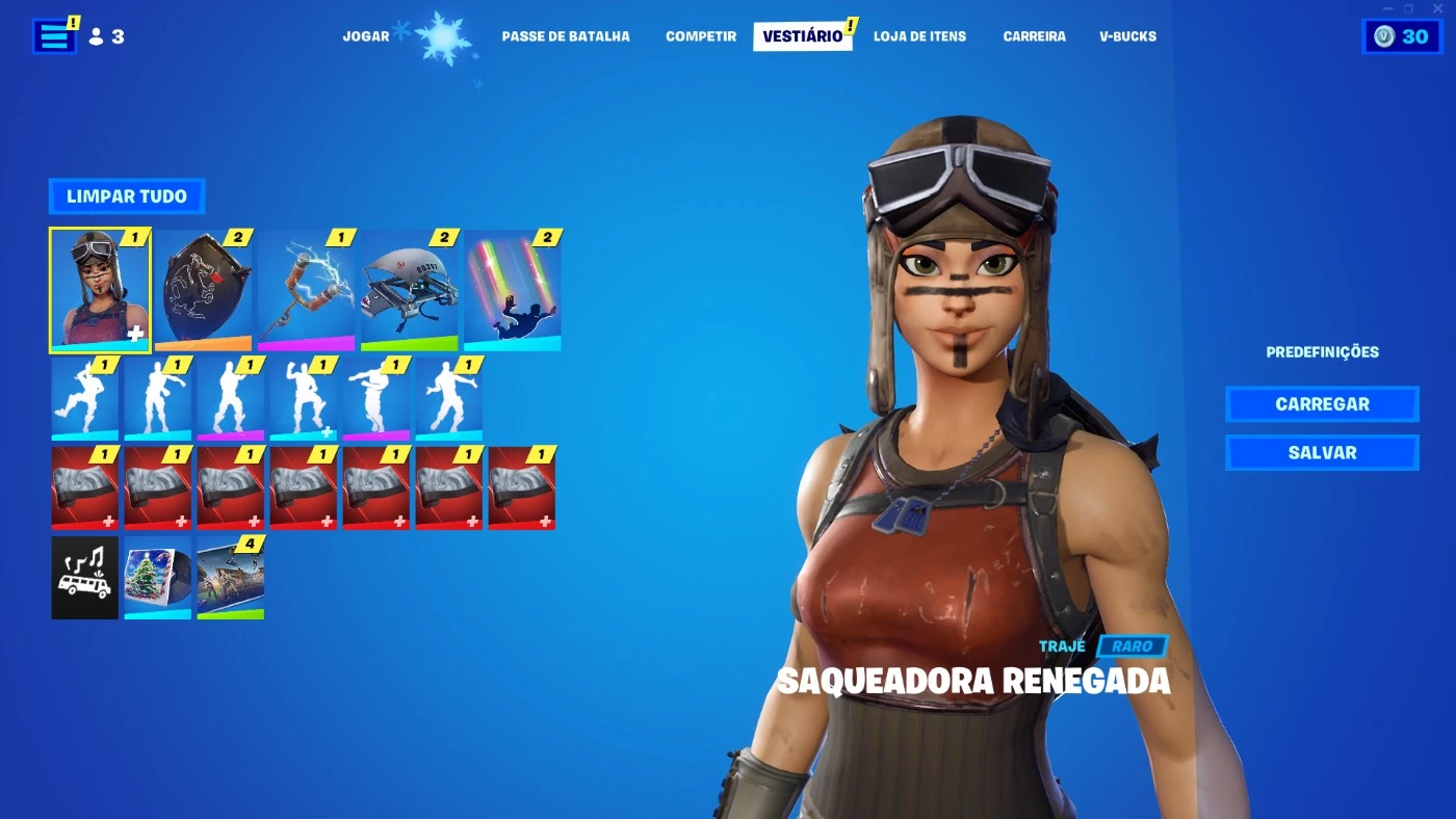 Fortnite > Conta Fortnite com Renegade Raider Raríssima+150 skins