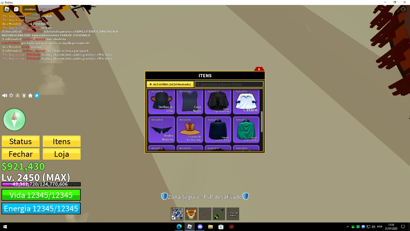 Desapego Games - Roblox > Conta Blox Fruits lvl 2439, 10M de bounty, leopard  350 de maestria+itens