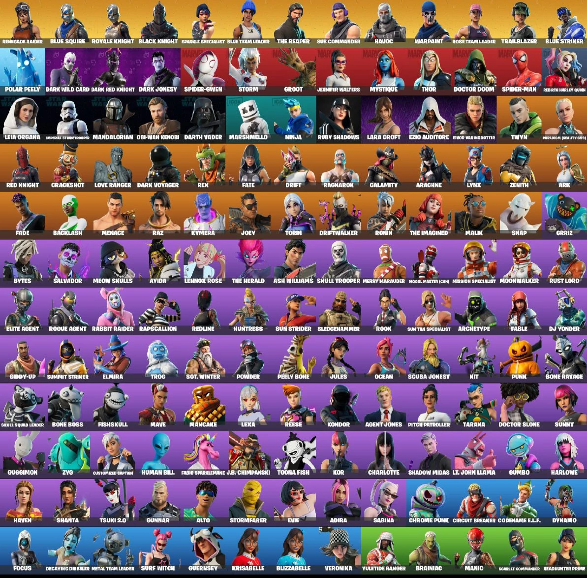 Conta Fortnite Renegade Raider +145 Skins E Muito Mais - DFG