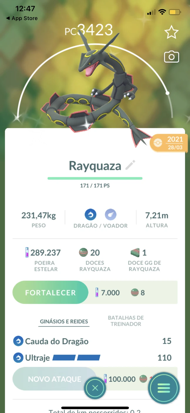 Rayquaza - Pokemon Lendário - Pokemon Go - DFG