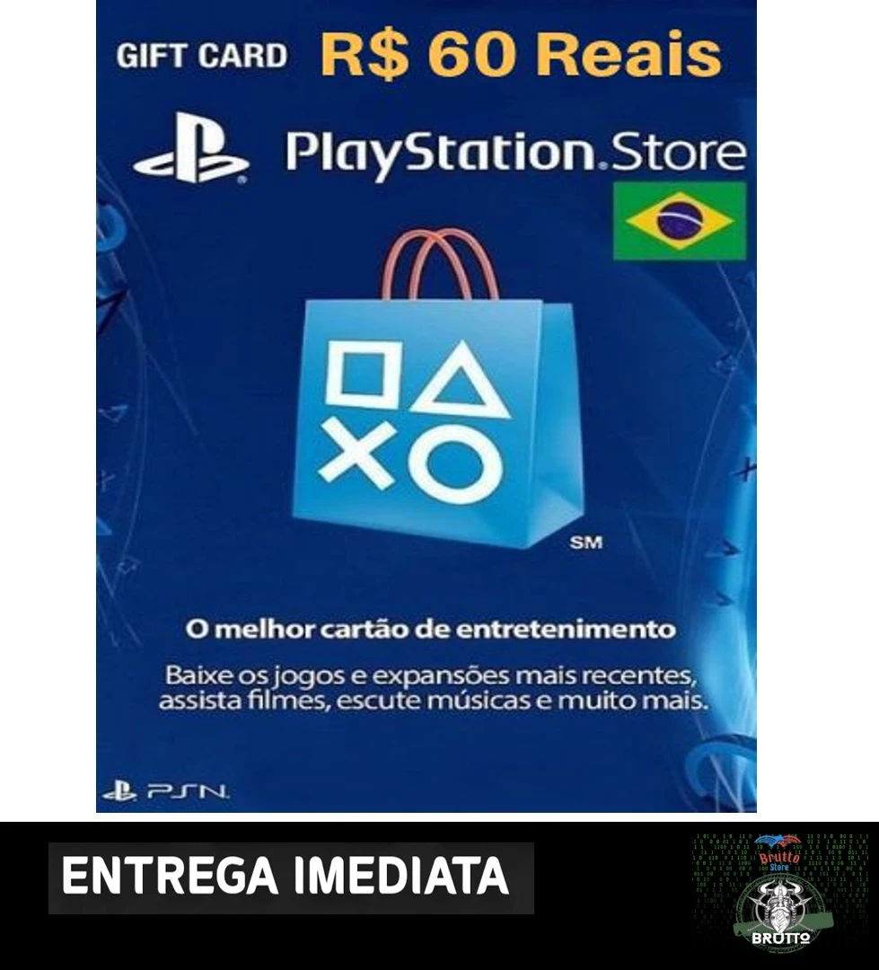Compre agora créditos de R$100 para a PSN Brasil - Cartão pré-pago PSN