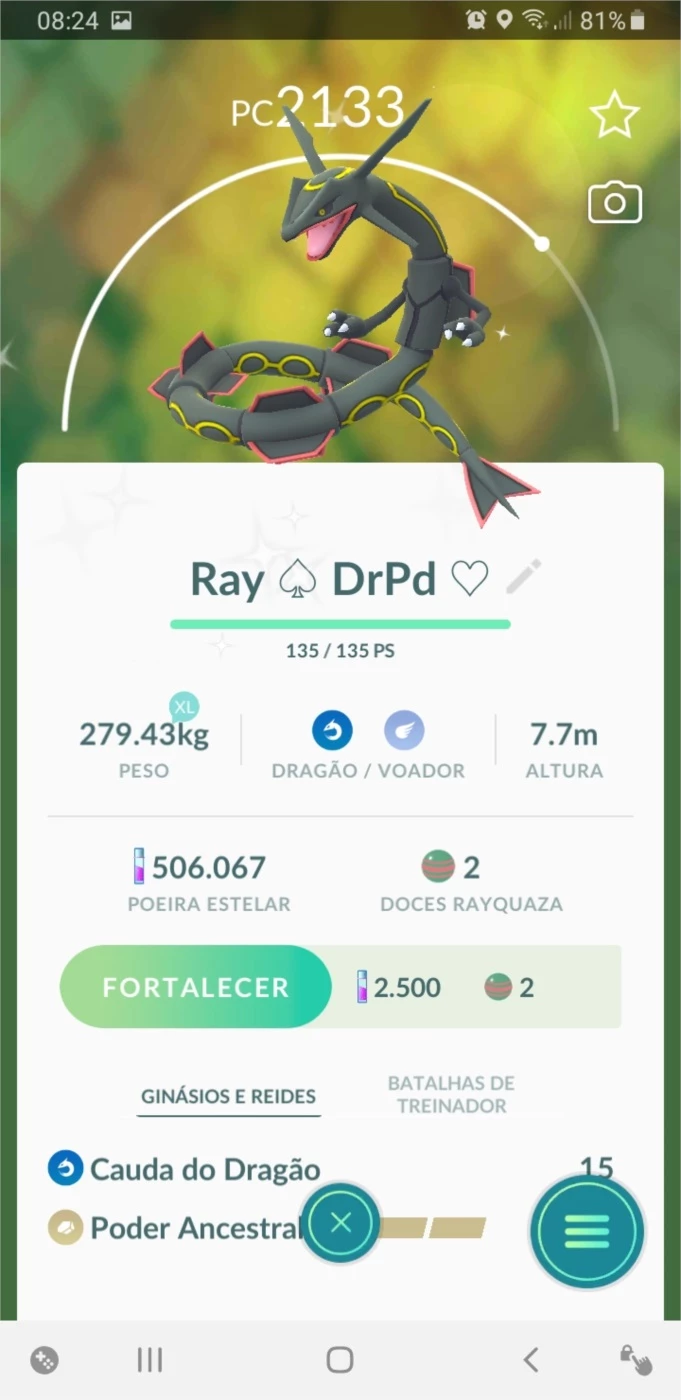 pokemon #pokemongo #rayquaza #pogo #lendário #shiny