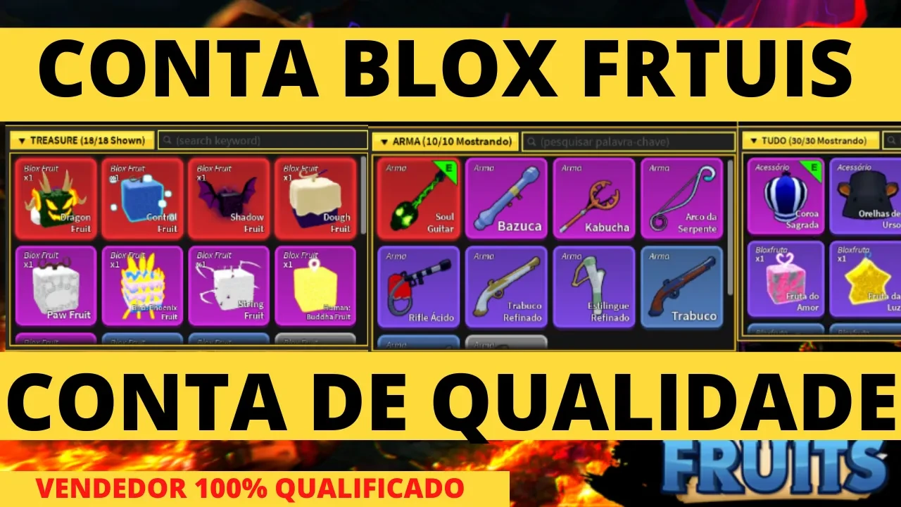 Contas Com Frutas Miticas No Inventário - Roblox - DFG