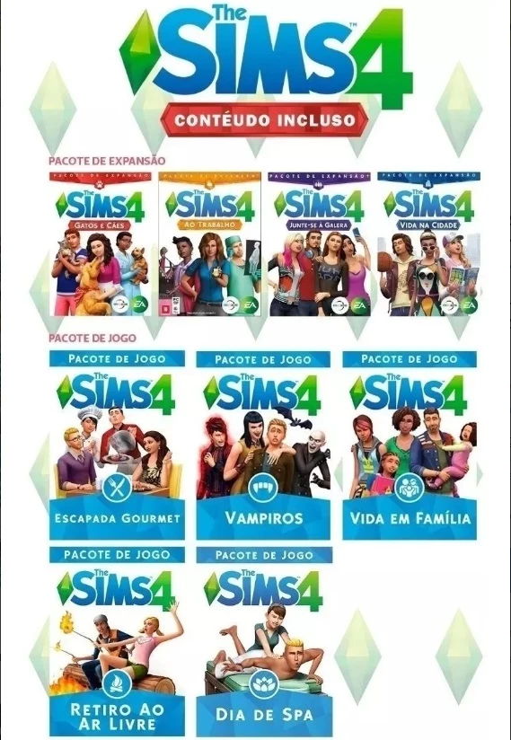 The Sims 4 Com Mais De 10 Expansões - Origin - DFG