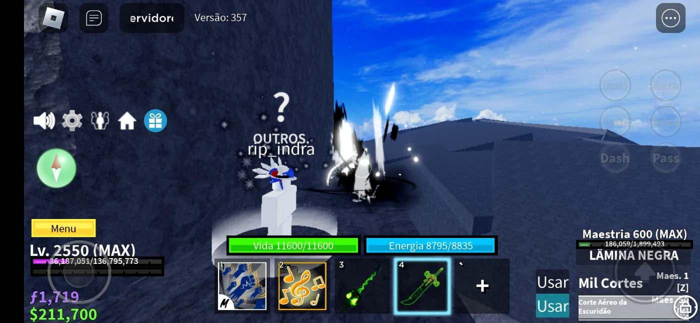 Roblox > Conta de blox fruits lvl max com yoru e todas frutas e armas  masterizadas