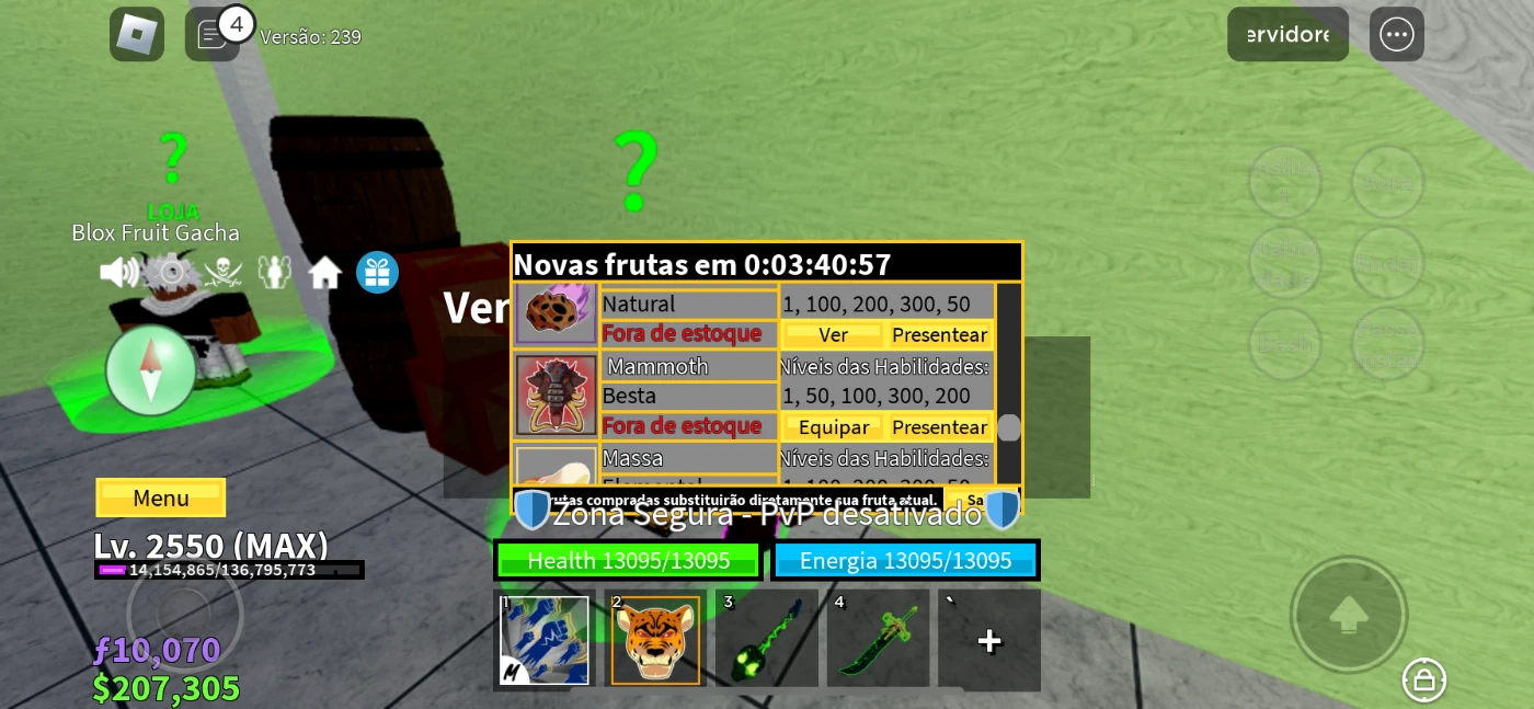 Roblox > Conta para iniciar upado no game