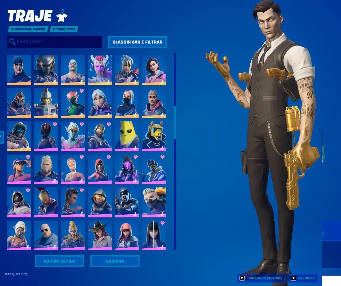 🏆FORTNITE - MELHORES COMBOS DE SKINS DA MINHA CONTA RARA FORTNITE PS4 