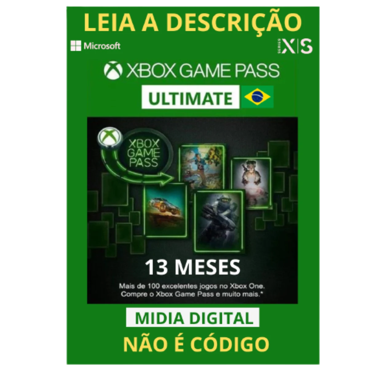 Xbox Game Pass Ultimate 1 Mês Mídia Digital Primária / Secundária