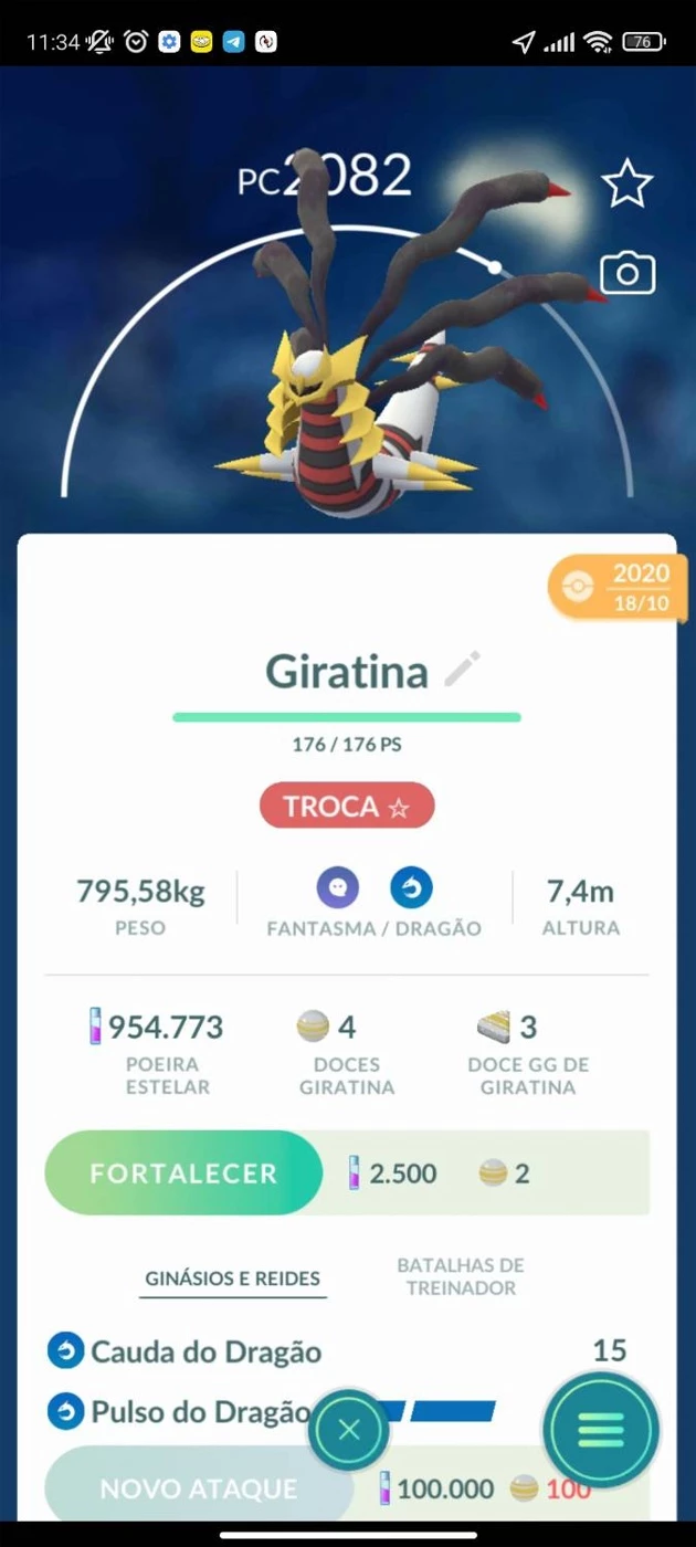 Giratina Origem Pokémon Go - (Leia A Descrição) Lendário - Pokemon Go - DFG