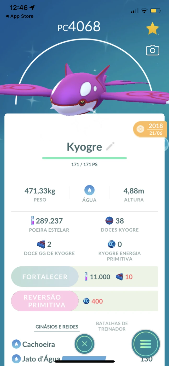 Kyogre - Pokemon Go Lendário - DFG