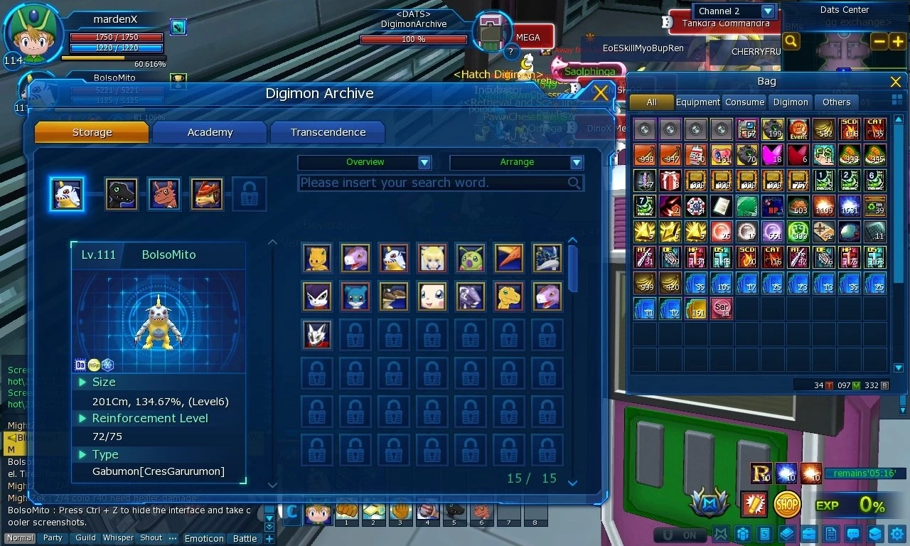 CONTA DMO SERVIDOR LUCEMON - Digimon Masters Online - GGMAX