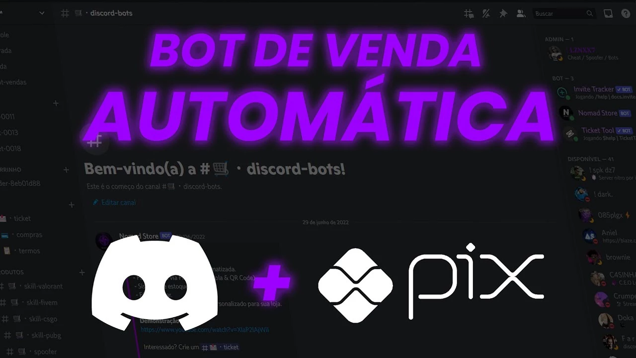 Discord | BOT DE VENDAS AUTOMATICAS DISCORD PIX