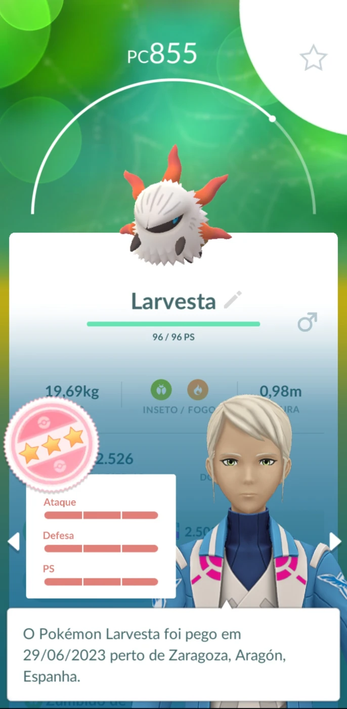 Larvesta - Entrega Imediata (Pokemon Go) - DFG