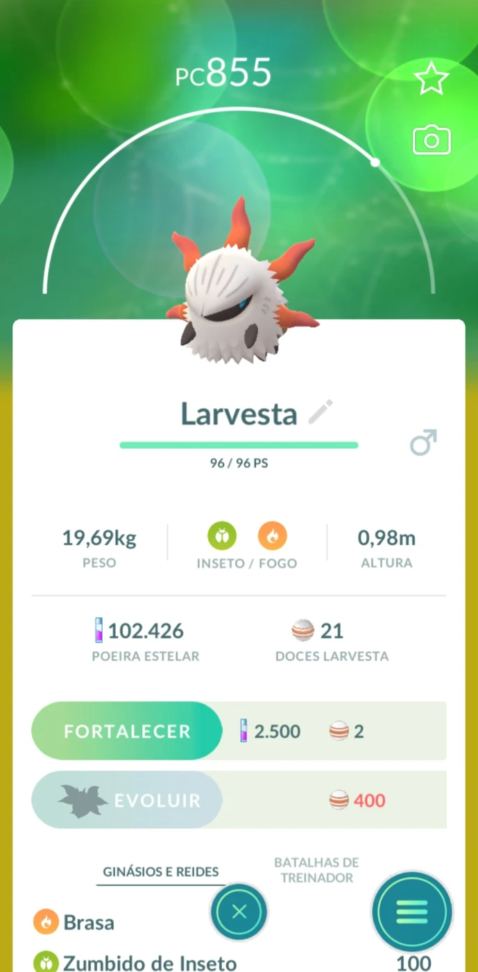 Larvesta - Entrega Imediata (Pokemon Go) - DFG