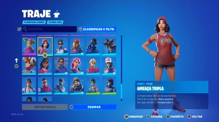 Conta Fortnite Ps4 Xbox Pc Temporada 4 Até T2 C2 - DFG