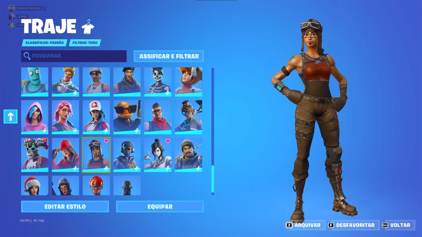 Conta Fortnite Renegade Raider - 33 Skins - DFG