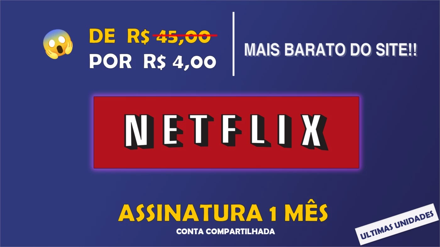 Netflix 1 Mês - Assinaturas E Premium - DFG