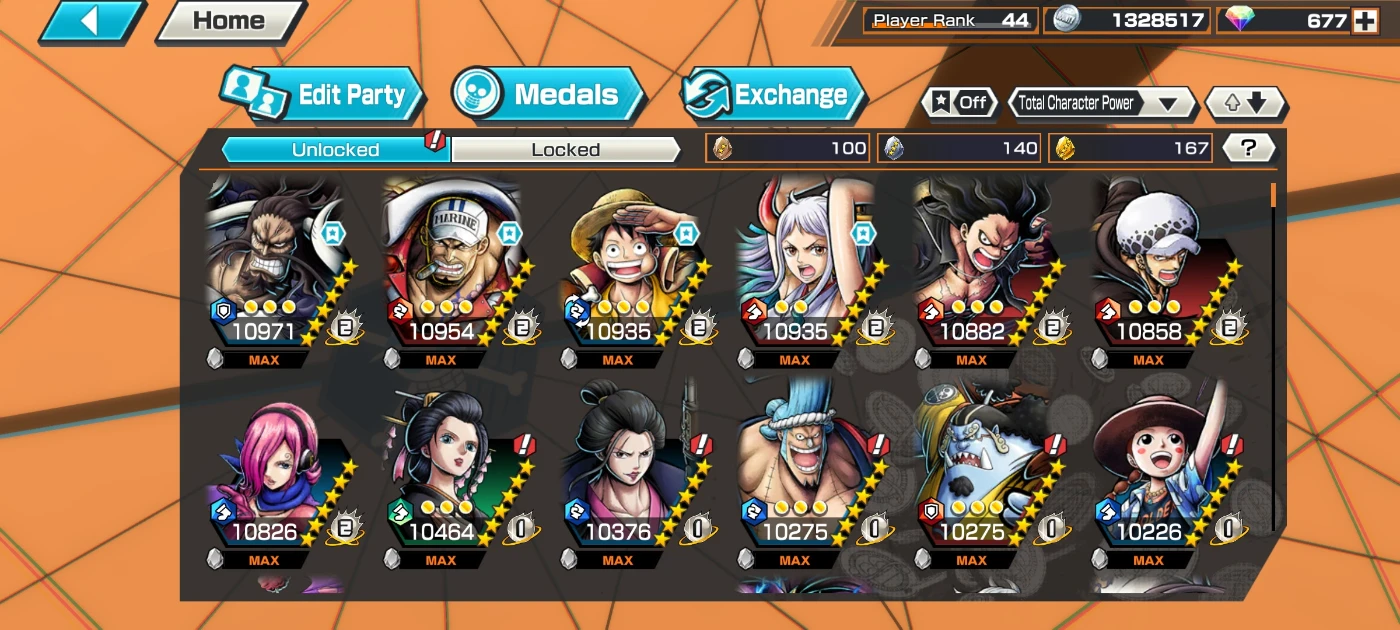 Varias contas pra troca - ONE PIECE Bounty Rush